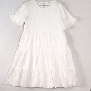 Orange Creek Womens‎ White Farmhouse Embroidered Farmhouse Dress Size M